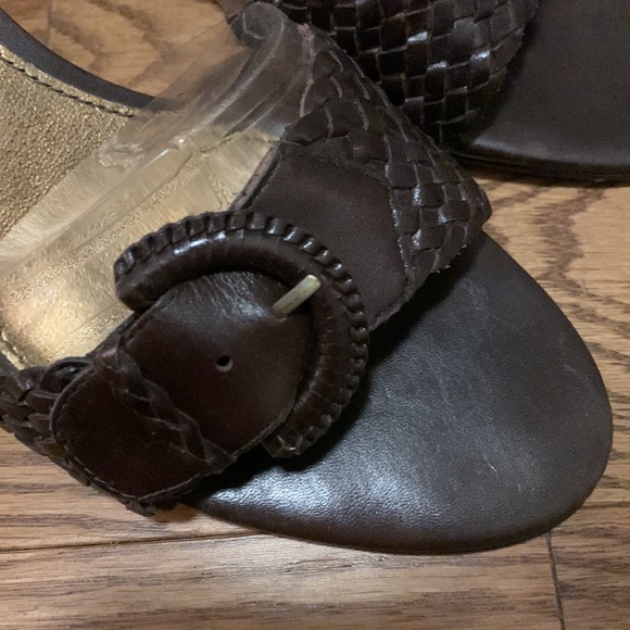 Circa Joan & David brown slip on heels brown woven leather - Picture 4 of 7